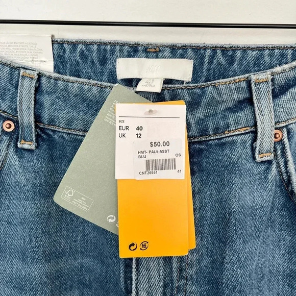 NWT H&M high rise denim blue jeans size 8 - Picture 4 of 7